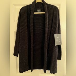 Brand New Love for Humanity Black Sweater Cardigan with Gold Glitter Size Medium